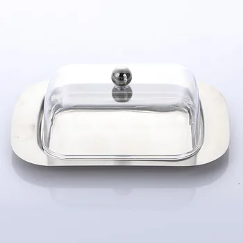 

Stainless Steel Butter Box For Kitchen Cooking Dishes Steak Storage Dish Tray With Cover Convenient Baking Bread Cakes Container