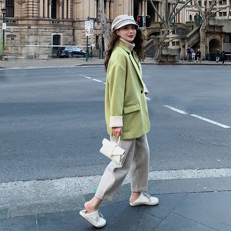 

Photo Shoot Small Suit Coat Women's 2019 Spring And Autumn New Style British Style Korean-style Loose Sense of Design Non-mainst