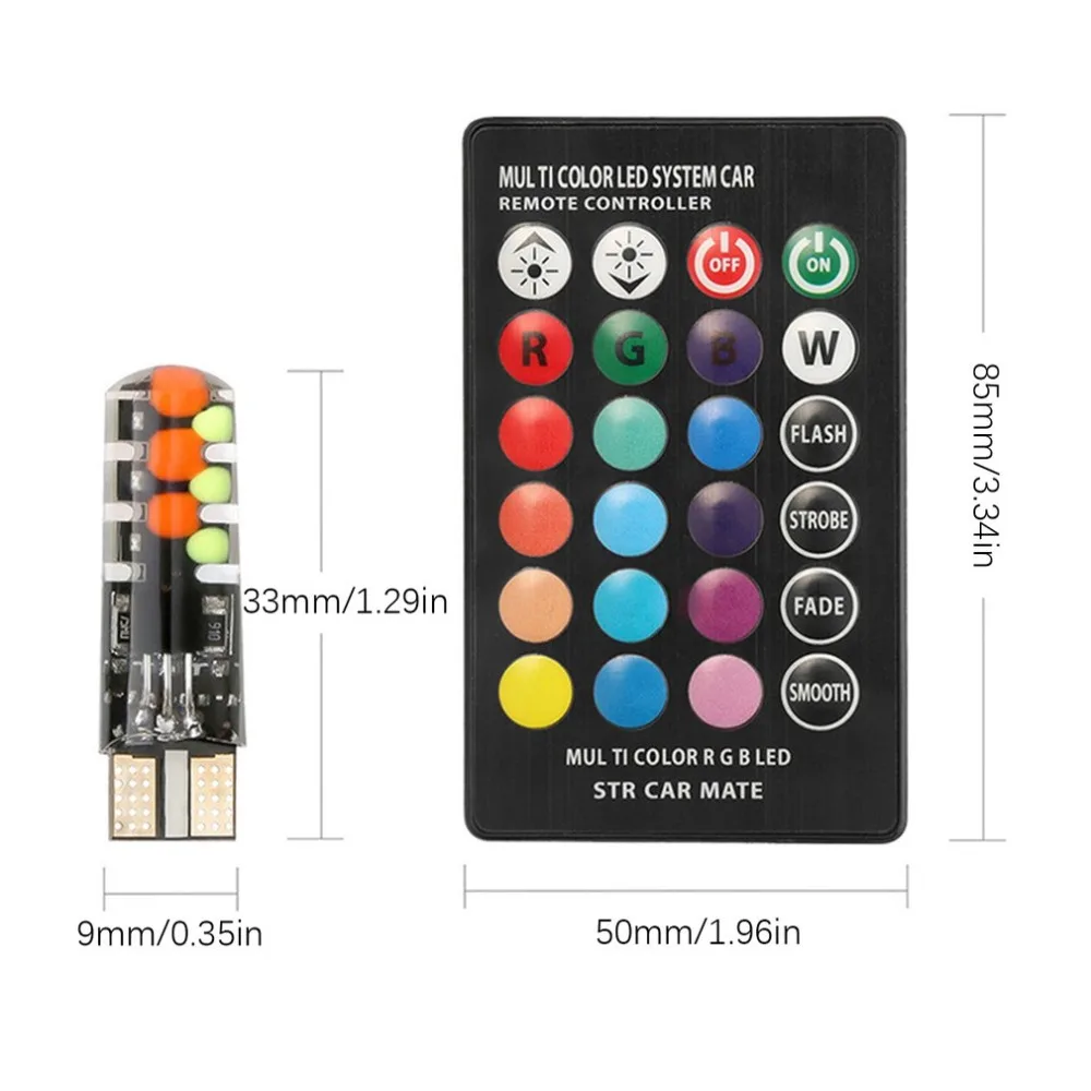 Rgb ширина светильник T10 Cob силиконовый 18Smd красочные вспышки Rgb вечерние хрустальный магический шар светильник сценический светильник ing 3W