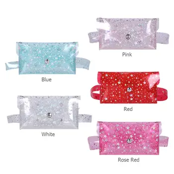 

PVC Clear Mini Waist Pack Women Transparent Star Messenger Bag Phone Pouch