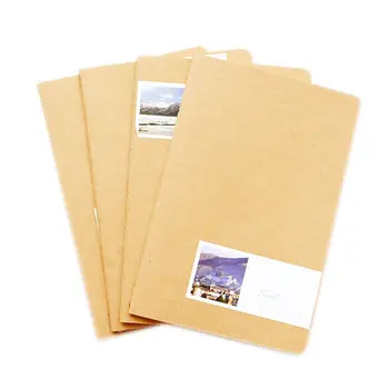

2Pc Portable Cute Kraft Paper Notepad Memo Diary Notebook Students Exercise Book New Portable School Office Supplies