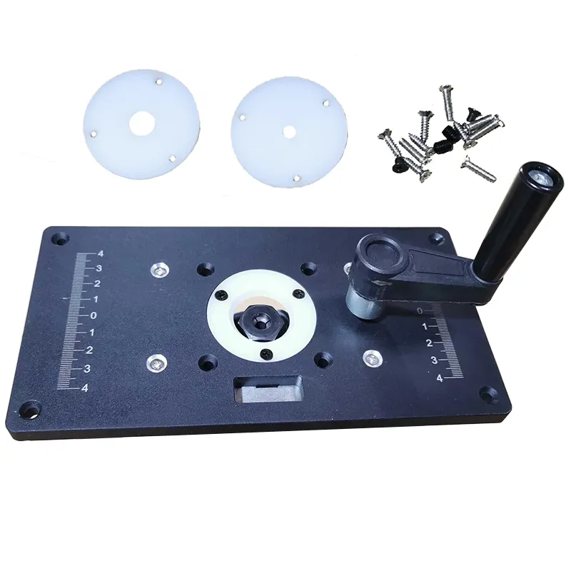Details about   Aluminum Router Table Insert Plate Trim Router Table Plate Woodworking Flip Tr 