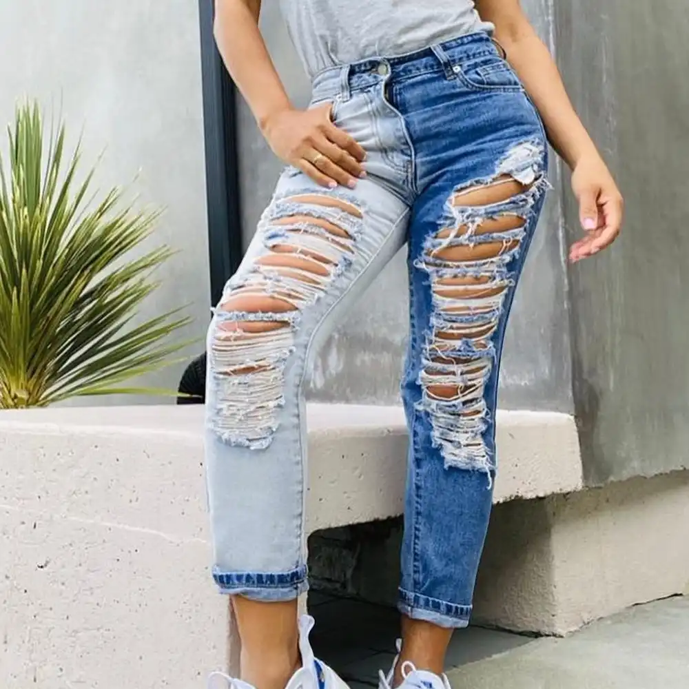 imagens de calça rasgada