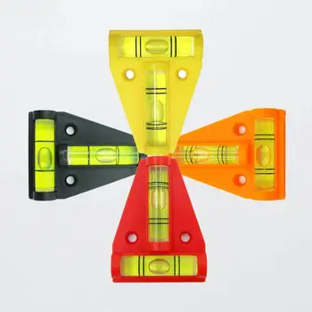 

Plastic T-type Level Bubble Triangular Red Black Orange Color Acrylic level Vails Ruler Horizontal Instrument