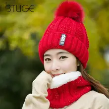 Зимняя женская шерстяная Вельветовая Толстая теплая ветрозащитная вязаная шапка комбинезон одноцветная теплая шапка и шарф набор