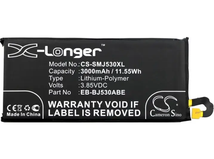 Batteria Cameron Sino 3000Mah Per Samsung Galaxy J5 2017 J5 2017 Duos Td-Lte J5 2017 Td-Lte J5 Pro J5 Pro 2017 Duos Td-Lte