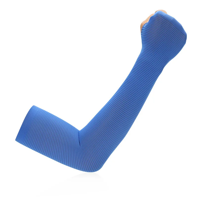 1 Pair Sun Protection Motorbike Arm Sleeves Ice Silk Breathable Arm Protection Sleeve for Men Women Moto Accessories M/L/XL - Цвет: XL blue