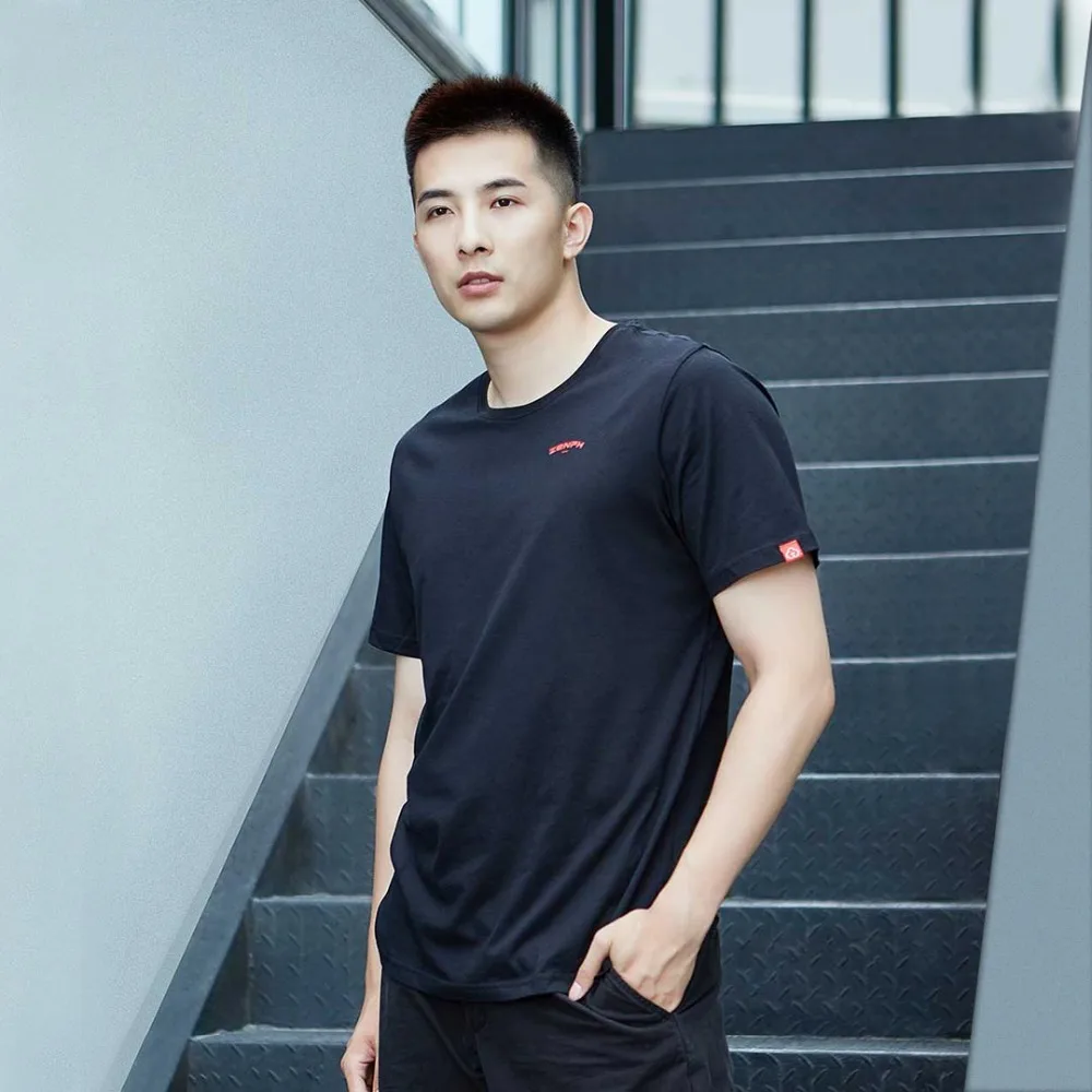 Xiaomi ZENPH мужская хлопковая шелковая Футболка удобная мужская модная футболка Летняя шелковая кожа короткий рукав