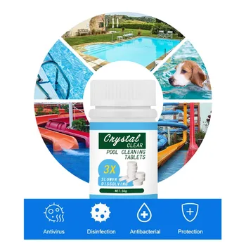 

chloortabletten zwembad 500Pcs/Bottle Swimming Pool Cleaning Multi Use Effervescent Chlorine Tablets Swimming Pool Clarifier
