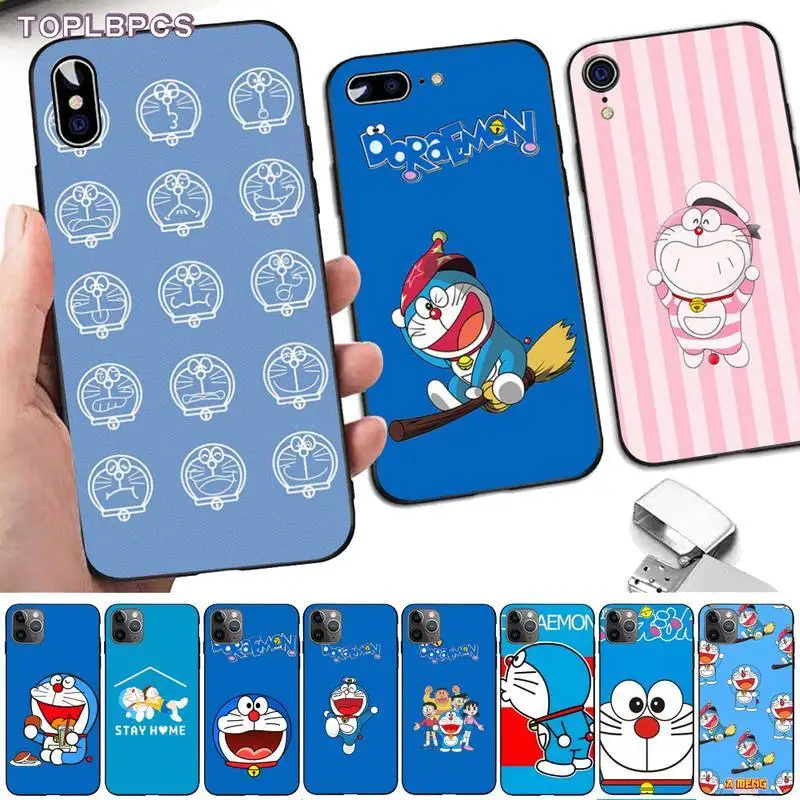 TOPLBPCS японское аниме Doraemon окрашенный чехол для телефона iPhone 8 7 6 6S Plus X 5S SE 2020 XR 11 12 pro