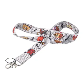 

20pcs/lot Mobile Phone Lanyard Cartoon Animation Lanyard Angry Beaver Phone Rope ID Card Halter Key Chain Lanyard AT2095