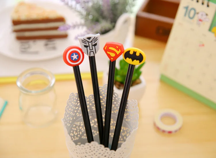 1 ручка с милым героем, Детская креативная шариковая ручка, подарок для девочки, школьные принадлежности, корейские канцелярские принадлежности