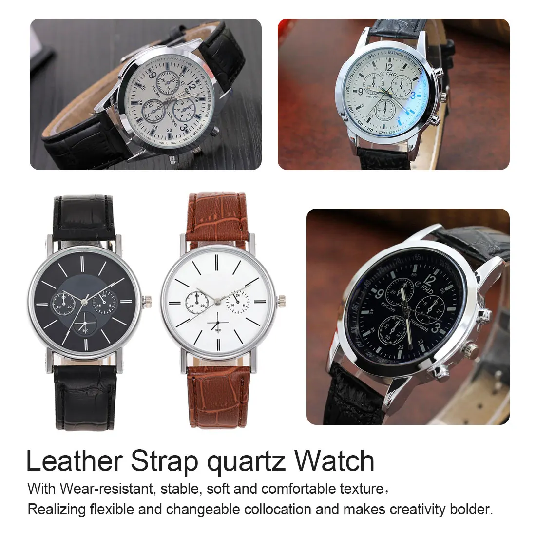 

Men Watch Sport Quartz Hour Wrist Analog Watch