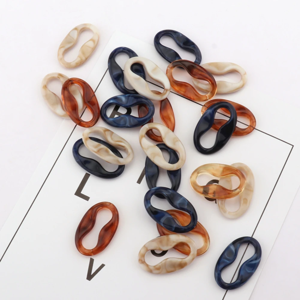 10pcs, 20pcs Acrylic Resin Jewelry Accessories Buckle Handmade Chain All-match Accessory Chain DIY Acrylic Bag Accessories
