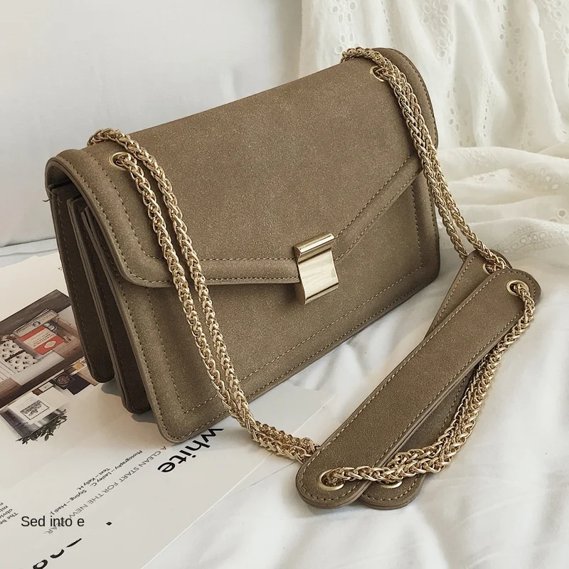 

Retro Fashion Female Square Bag 2020 New High quality Matte PU leather Women's Designer Handbag Chain Shoulder Messenger bags