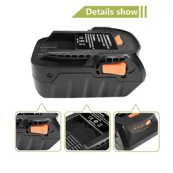 

ZNTER 4000mAh 18V Li-ion Rechargeable Power Tool Battery for RIDGID R840083 R840085 R840086 R840087 Series AEG Series L50