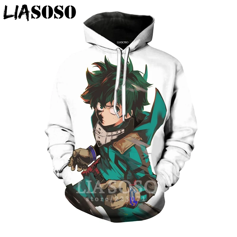 LIASOSO для мужчин и женщин Asui Tsuyu Толстовка 3D принт My Hero Academy Аниме толстовки с круглым вырезом хип хоп Уличный Топ Повседневный пуловер A281-3 - Цвет: 17