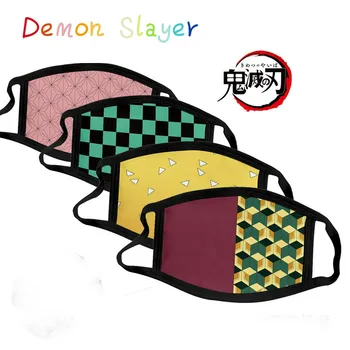 

Cartoon Anime Demon Slayer Peripheral Printing Mask Cosplay Item Accessories Dustproof Anti-fog Fashion Printed Wash Mask