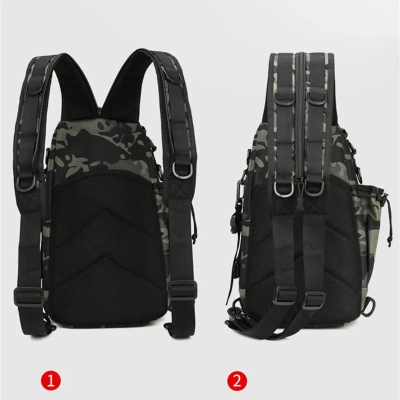 Multifunction Outdoor Hiking Fishing Bag Camouflage Military Fan Tactical  Backpack Men Women Camping Travel Riding Chest Bags