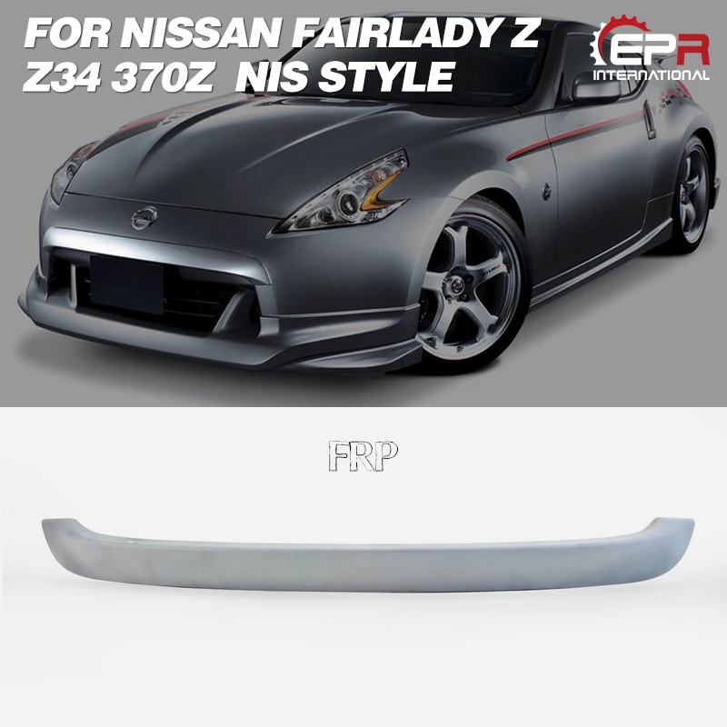 Накладка бампера для Nissan Z34 2009 + NIS стиль стекловолокно/FRP передний бампер нос