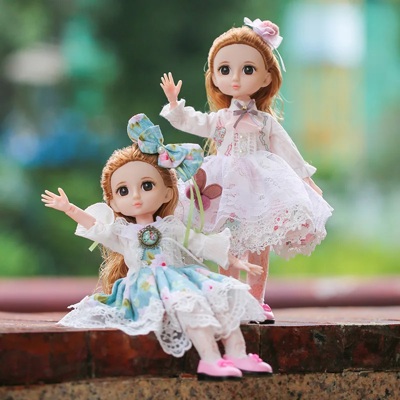 32 см BJD кукла 1/6 с цветочной юбкой в стиле кантри аксессуары для одежды 22 подвижных