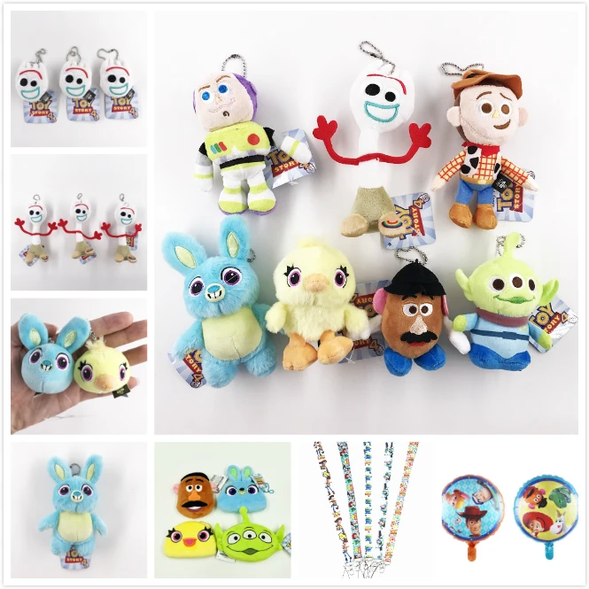 

Cartoon Toy Story 4 Plush Keychain Toy Fork Wooden Rabbit Alien Buzz Lightyear Soft Plush Toy Child Christmas Gift