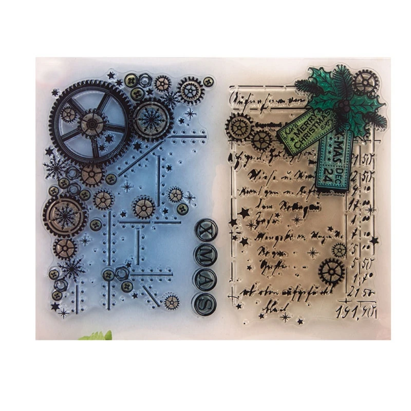 Новое снаряжение DIY силиконовый прозрачный штамп цепляющее тиснение для