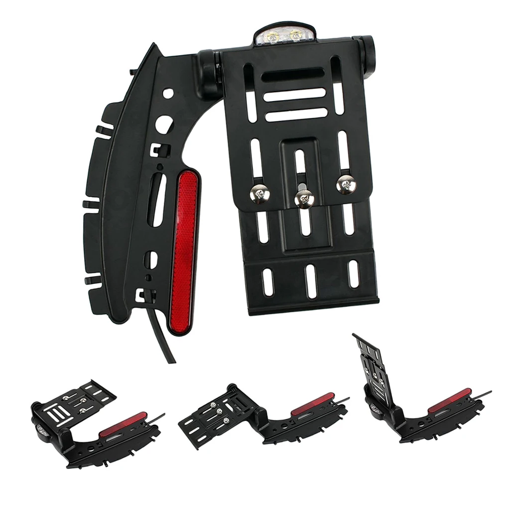 Black Side Mount License Plate Bracket For Harley  Dyna Sportster