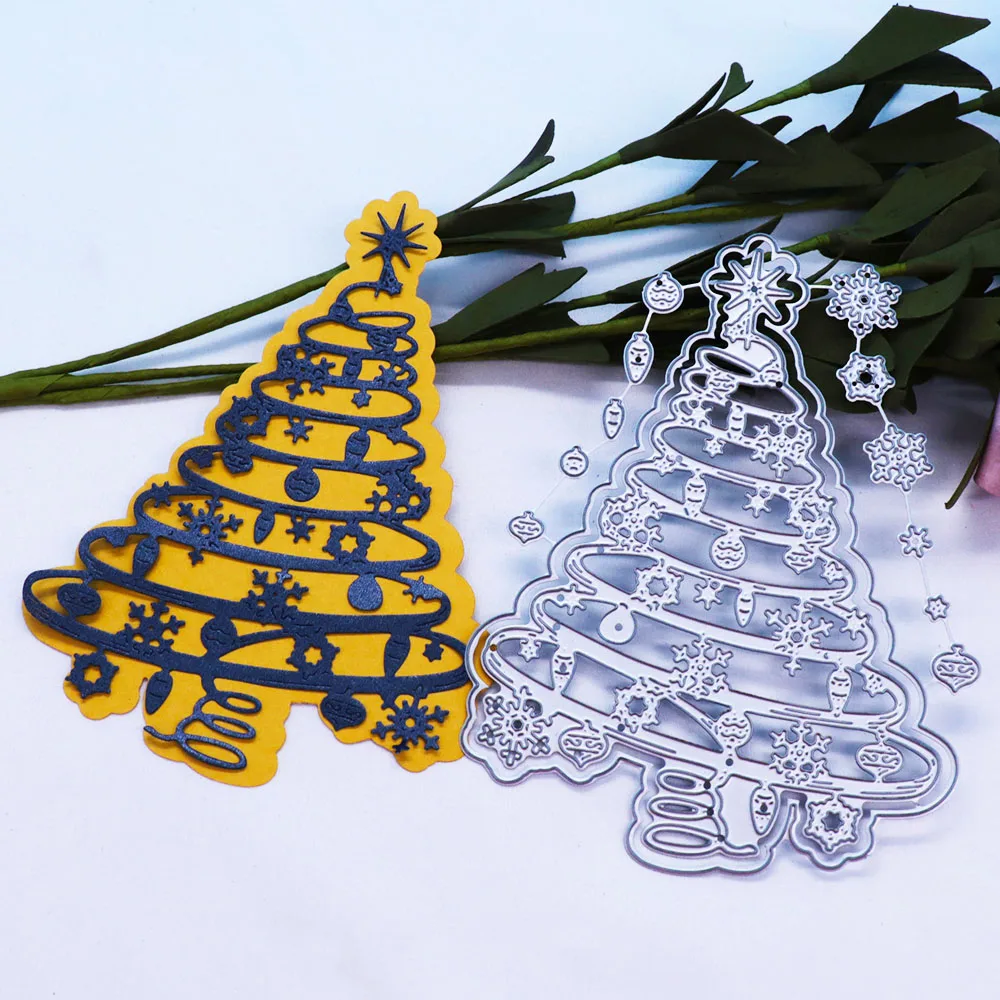 Металлические режущие штампы для рождественской елки альбом скрапбукинга карты
