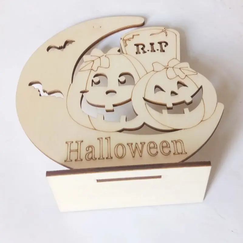 Вечерние принадлежности ручной работы для Хэллоуина, светодиодный светильник с рисунком тыквы для домашнего декора, самодельные украшения для дома