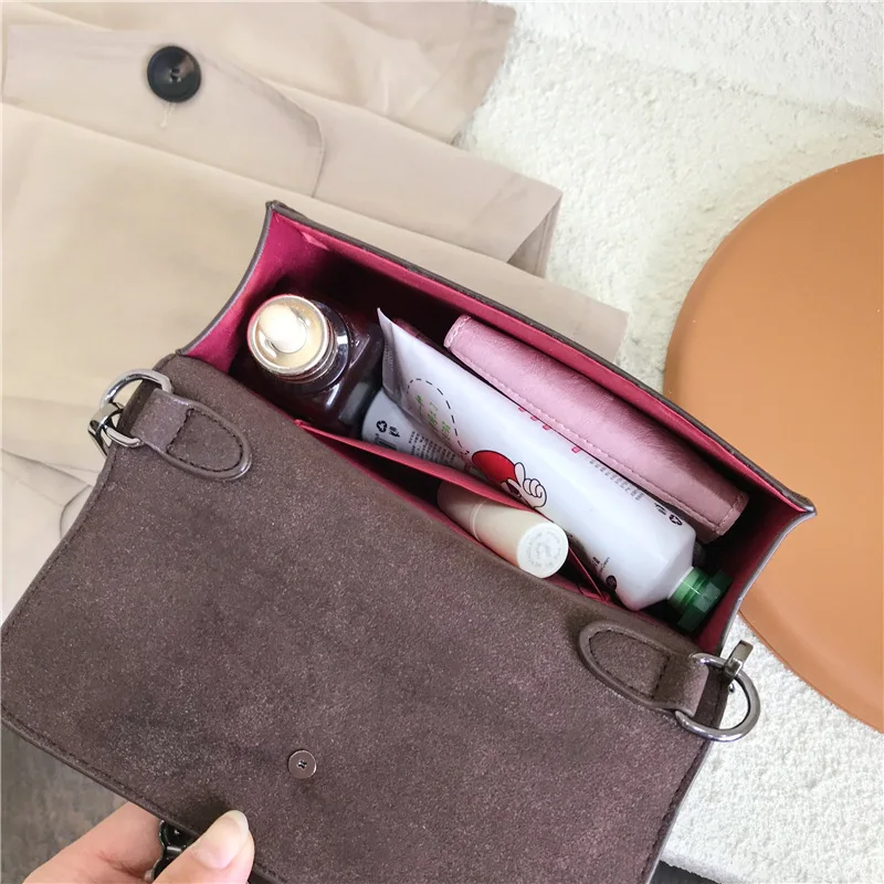 

2019 Autumn New Style WOMEN'S Bag Shoulder Square Sling Bag Dull Polish Textured Versatile Bag Solid Color Ladies' Diamond Set T