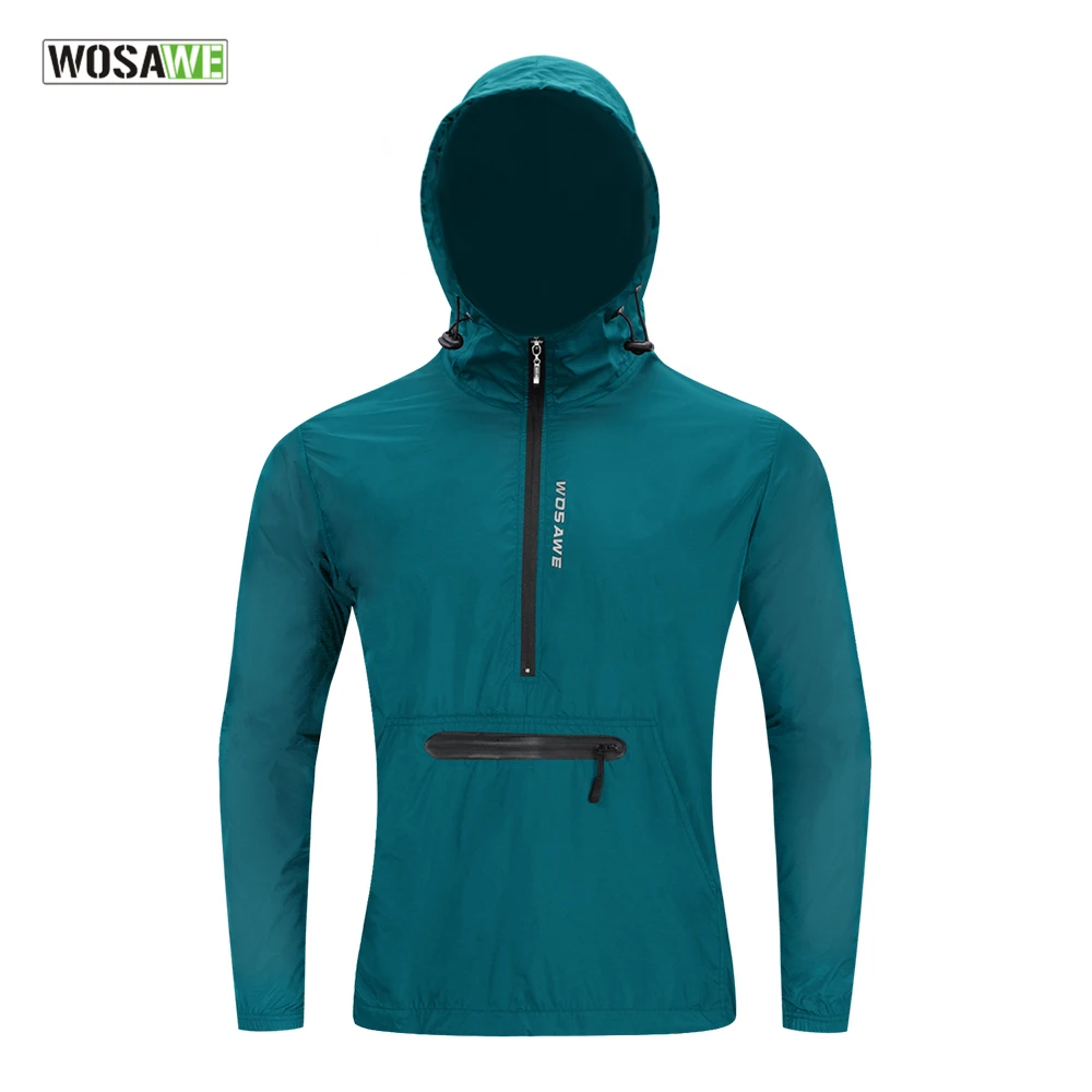 

WOSAWE Men Cycling Jackets Waterproof Windproof Ultra-Light Windbreaker Coat for Running Hiking Camping Work Out