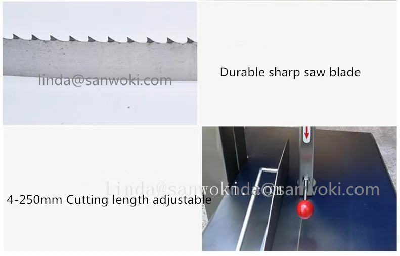 Large commercial thick meat slicer machine bone saw machine sawing machine freeze meat saw cutter meat dicing slicing machine