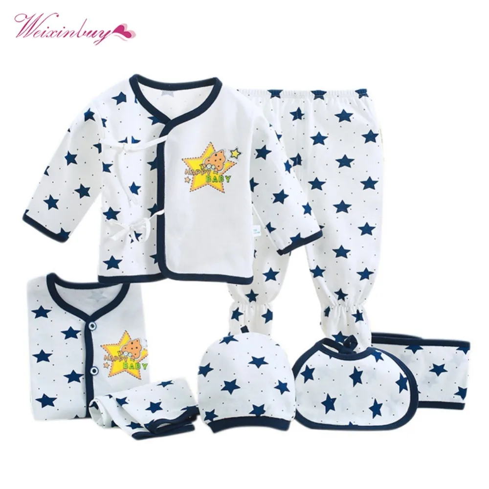 WEIXINBUY/комплект одежды для новорожденных, Модное детское нижнее белье из хлопка, костюмы для маленьких мальчиков и девочек, комплект одежды для детей от 0 до 3 месяцев