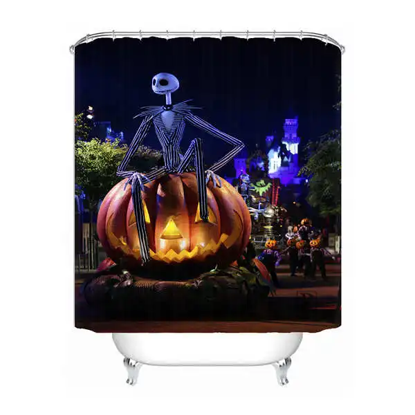 Shower Curtain Пользовательские Кошмар перед Рождеством Водонепроницаемый Душ занавес для дома ванной s крючки полиэстер ткань мульти Sizes180509-47 - Цвет: Shower Curtain