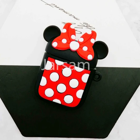 Minnie Мультяшный беспроводной Чехол для наушников для Apple AirPods 2, силиконовый чехол для зарядки наушников s, защитный чехол для AirPods - Цвет: Minnie