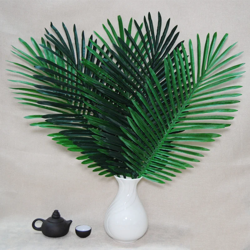 Verde искусственные hojas tropicales plantas de Simulation hoja de palmera DIY arreglo цветочные аксессуары hogar boda фестиваль Decorac