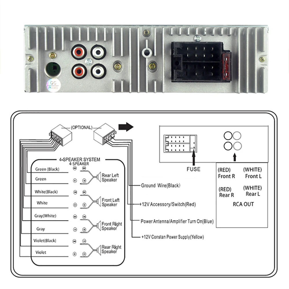 AOSHIKE Bluetooth Autoradio Car Stereo Radio FM Aux Input Receiver TF USB 12V In-dash 1 Din Car MP3 Multimedia Player Dual USB