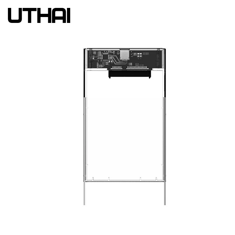 External Hard Drive Case SSD Enclosure External Hard Drive Box Hard Disk Case Hard Drive Enclosure HDD Case Enclosure UTHAI T09 USB3.0/Type C 2.5'' Hard Drive Enclosure Transparent Mobile HDD Box USB3.1 SSD Case Portable Hardisk With USB C Cable