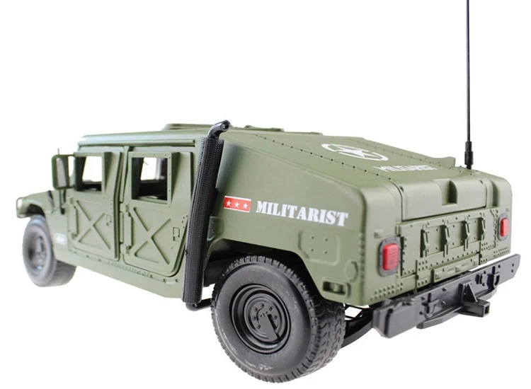 Сплав литье под давлением большой Hummer Тактический автомобиль 1:18 военный бронированный автомобиль модель с 5 дверями открытый хобби