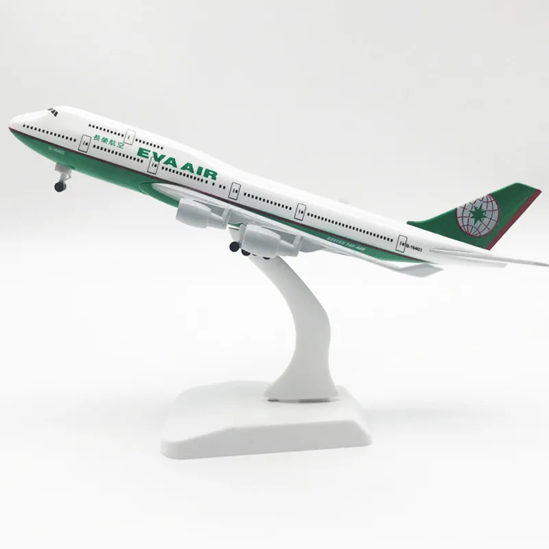 

20cm Alloy Aircraft Model Simulation Aircraft Model Evergreen 747-400 Static Pendulum Plane Model Diecast Aircraft Toys Airplane