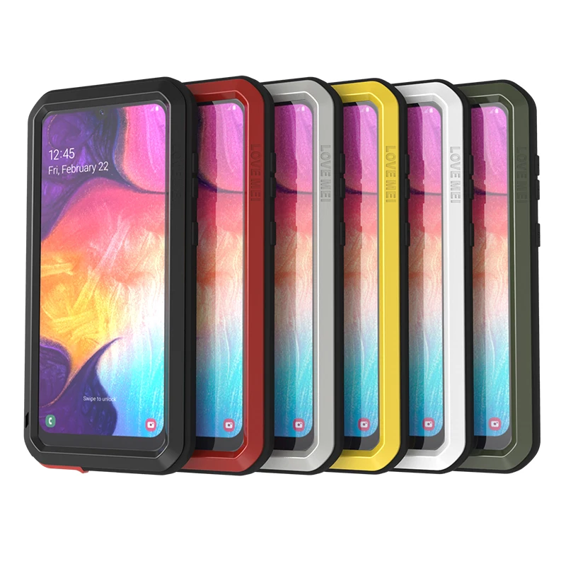 Для SS A50 LOVE MEI металлический алюминиевый чехол для samsung Galaxy A50 мощный армированный открытый противоударный водонепроницаемый чехол