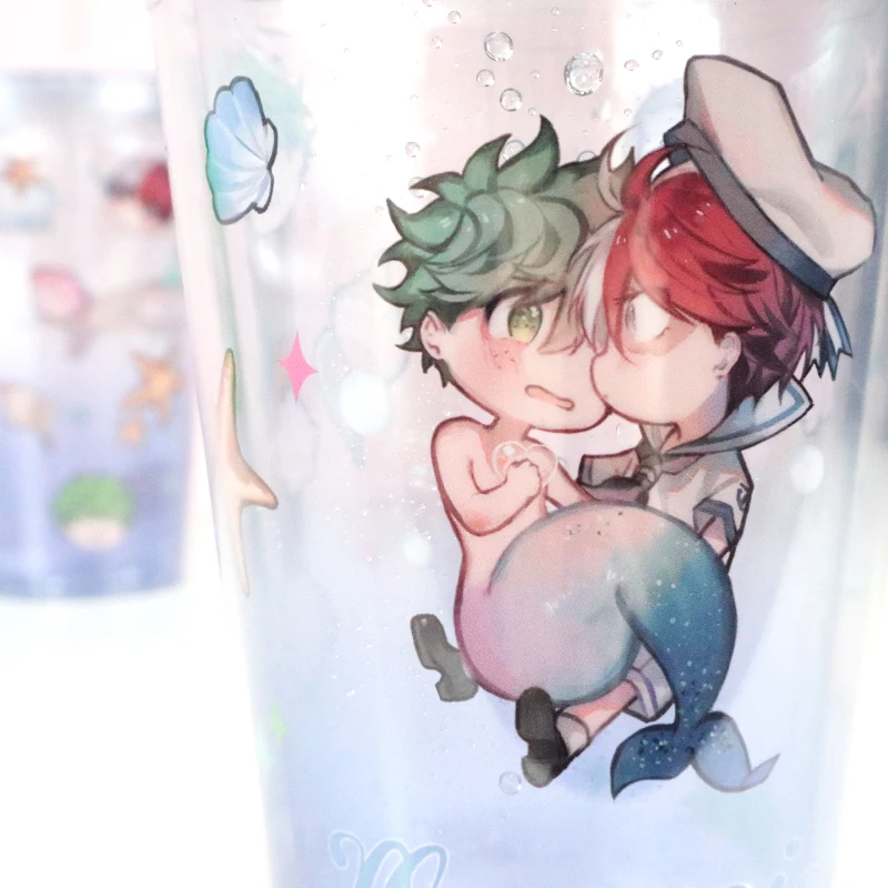Аниме My Hero Academy водная чашка Todoroki Shoto мидория изуку Русалка кружка с ремнем
