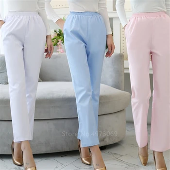 

Medical Unform Scrubs Pants Work Trouser Doctor Nurse Uniform Women Dental Plus Size Nursing Pocket Pants Clinic Female Hospital