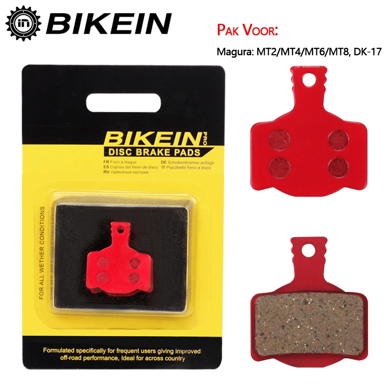 

BIKEIN 4 Pairs MTB Bicycle Ceramics Disc Brake Pads For Magura MT2 MT4 MT6 MT8 DK-17 Cycling Mountian Bike Hydraulic Brake Pads