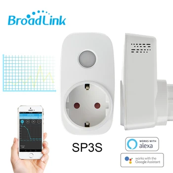 

Broadlink SP3S Timer Plug Energy Monitor EU Socket Outlet Smart Home Automation APP Control Work With Alexa Echo Google Home