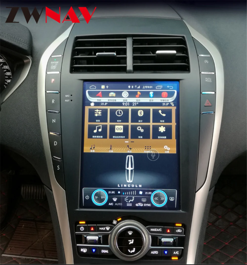 Tesla стиль Восьмиядерный Android Автомобильный gps навигатор для Lincoln MKC MKZ автомобильный аудио Радио стерео Мультимедийный Плеер головное устройство карта