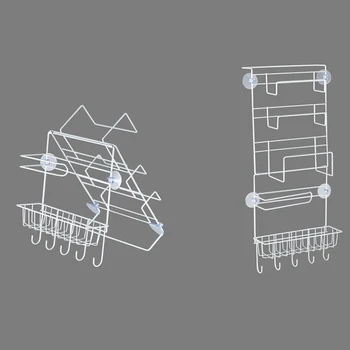 

Multifuncational Refrigerator Storage Rack Punch Free Storage Rack Refrigerator Side Wall Storage Shelf with 3 Sticky Hooks