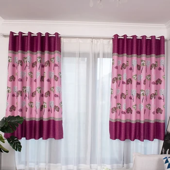 

Living Room The Bedroom Blinds Blackout Curtains For Living Room Modern Lotus Leaf Printing Luxury Curtain Drape Panel