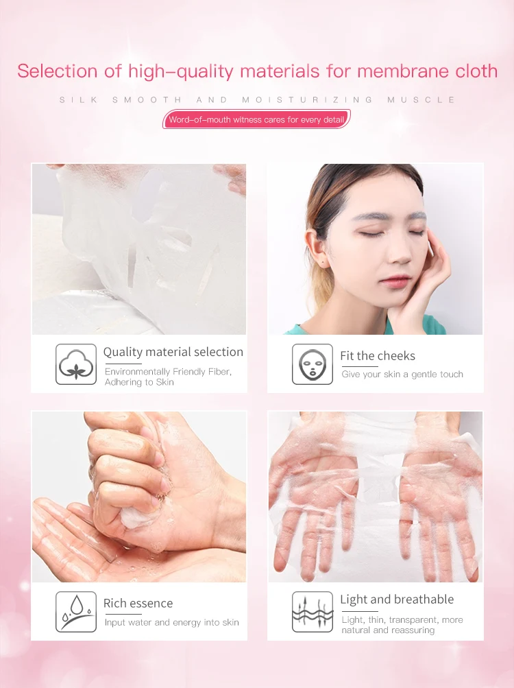 25g OEM images collagen plant extract aloe vera pomegranate lemon moisturizing sheet face mask
